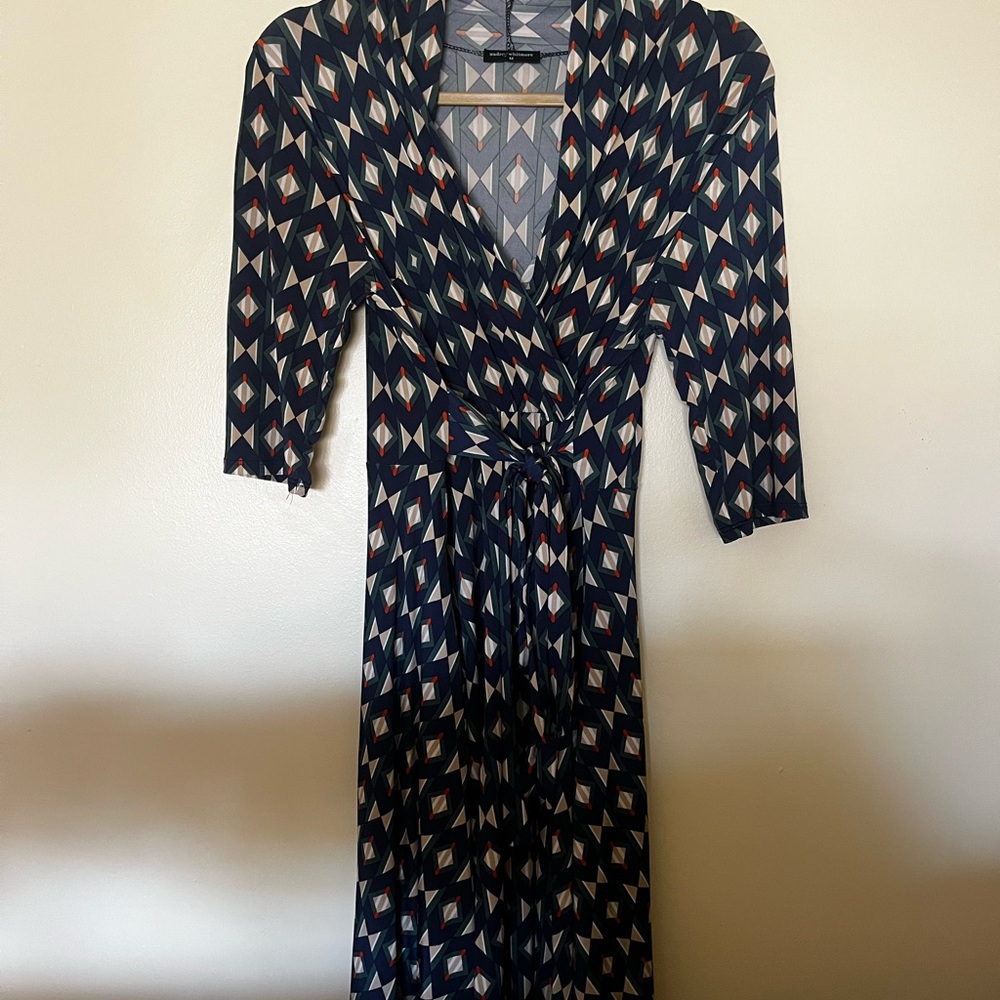 Audrey Whitmore Geometric Wrap Dress